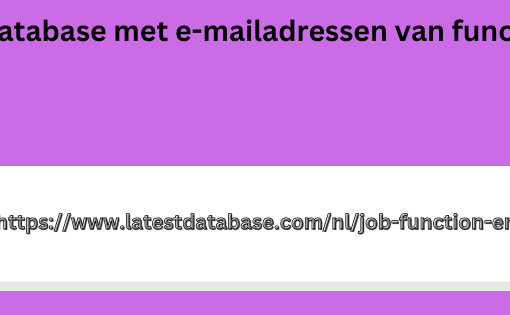 Database met e-mailadressen van functie