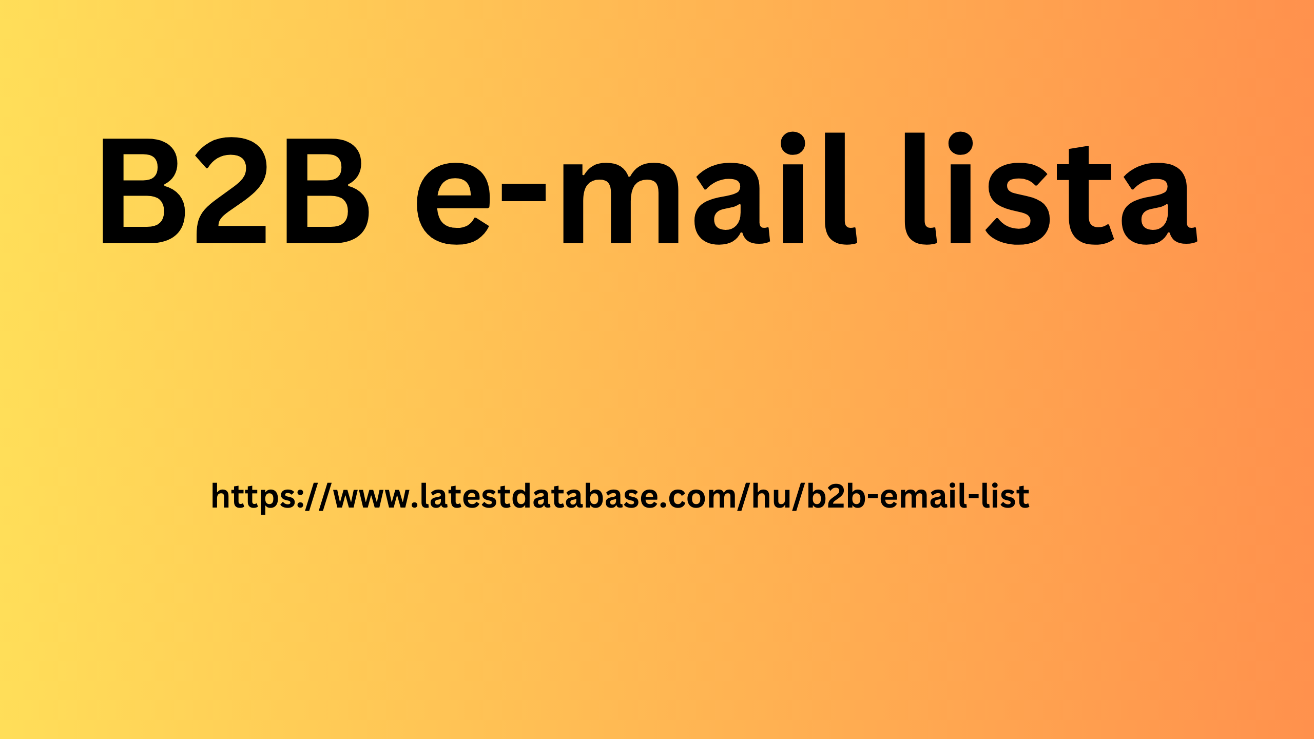 B2B e-mail lista