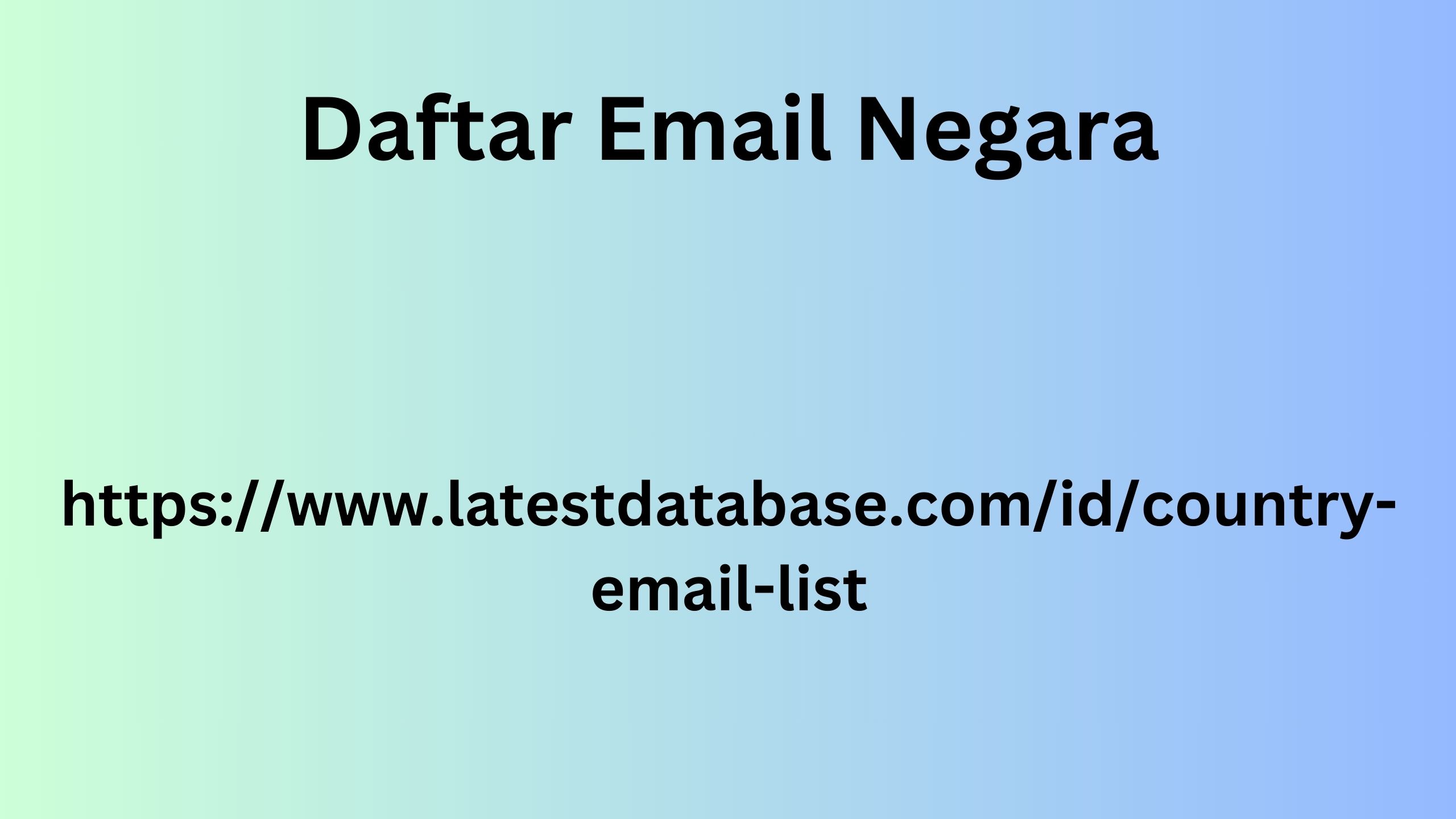 Daftar Email Negara 