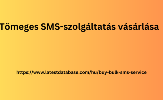 Tömeges SMS-szolgáltatás vásárlása